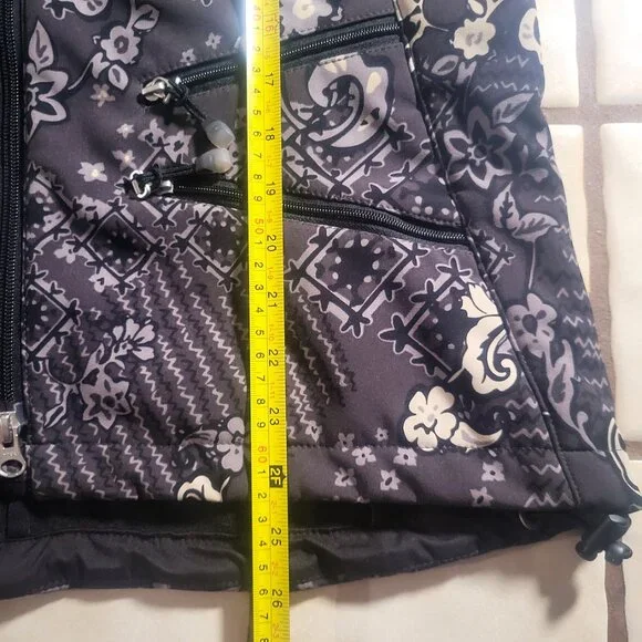 Bogner Fire + Ice Women's Softshell Hood Floral Jacket Gray/Black/Cream - ML - Picture 13 of 15